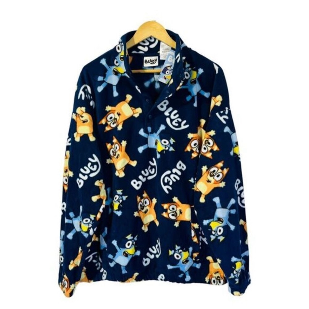 Bluey unisex/Women's Fleece Jacket - Navy pullover